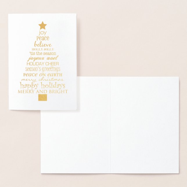 Frohe Weihnachtsbaume Folienkarte (Anzeige)