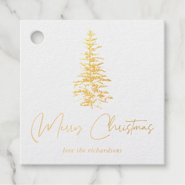 Frohe Weihnachtsbaume Geschenkanhänger (Vorderseite)
