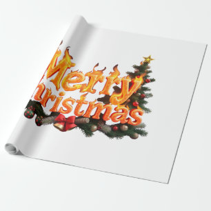 Frohe Weihnachtsbaume Geschenkpapier