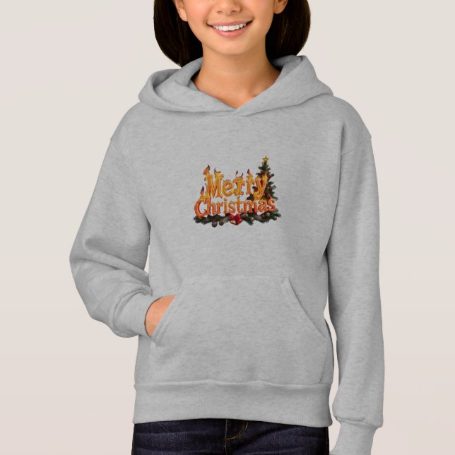 Frohe Weihnachtsbaume Hoodie (Vorderseite)