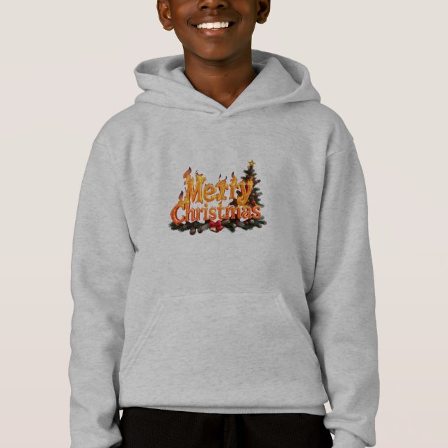 Frohe Weihnachtsbaume Hoodie (Vorderseite)