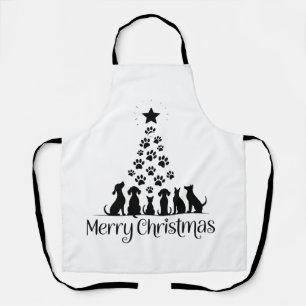 Frohe Weihnachtsbaume Hund Lover Cat Lover Mama Schürze