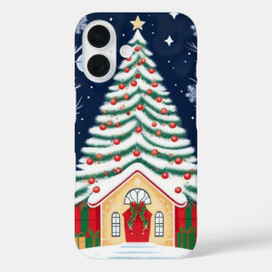 Frohe Weihnachtsbaume iPhone 16 Hülle