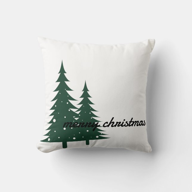 Frohe Weihnachtsbaume Kissen (Vorderseite)