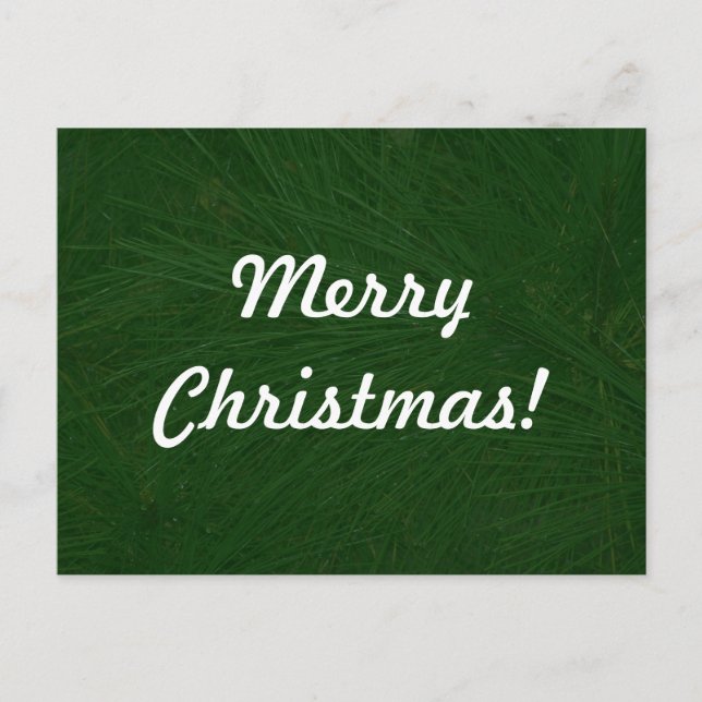 Frohe Weihnachtsbaume Nah Feiertagspostkarte (Vorderseite)