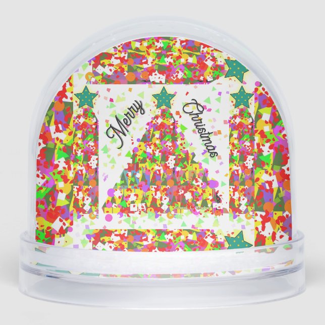 Frohe Weihnachtsbaume Schneekugeln (Vorderseite)