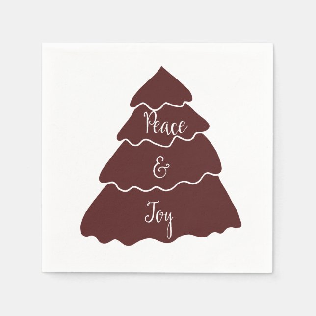 Frohe Weihnachtsbaume Serviette (Vorderseite)