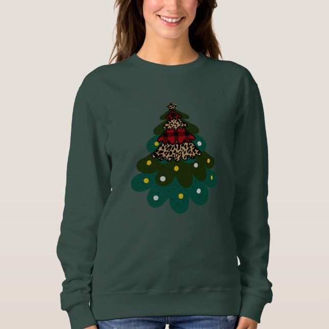 Frohe Weihnachtsbaume Sweatshirt (Vorderseite)