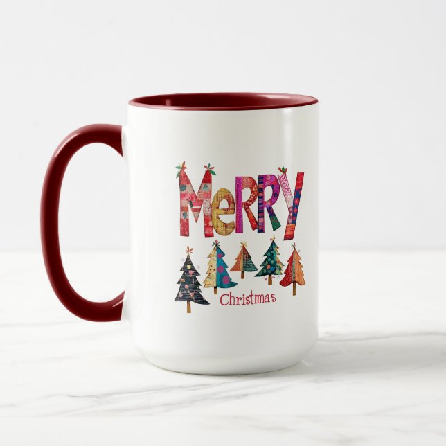 Frohe Weihnachtsbäume Tasse (Links)