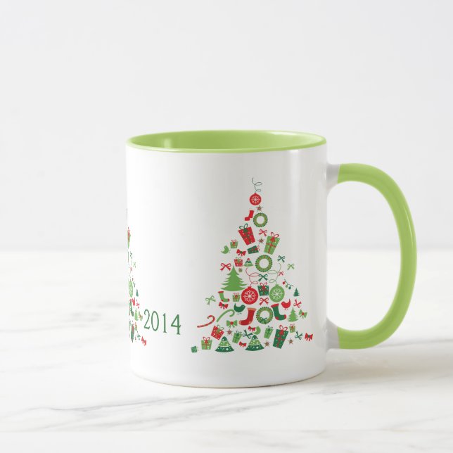 Frohe Weihnachtsbäume Tasse (Rechts)
