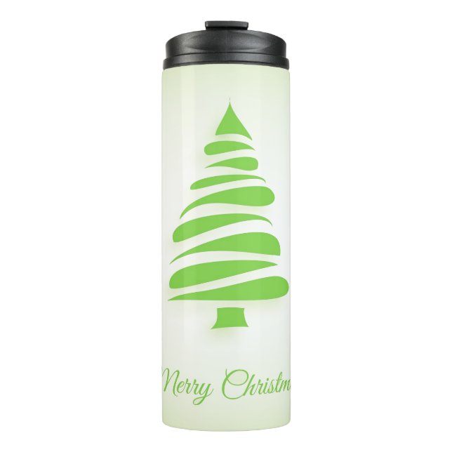 Frohe Weihnachtsbaume Thermosbecher (Vorderseite)