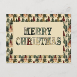 Frohe Weihnachtsbaumen Feiertagspostkarte