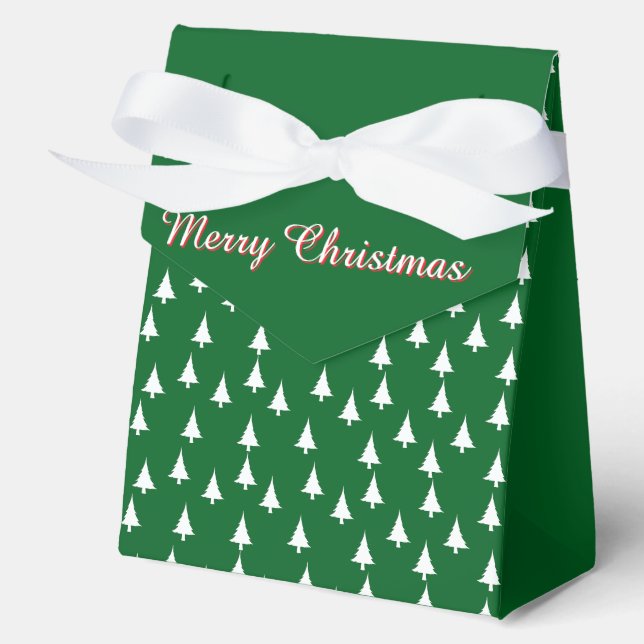 Frohe Weihnachtsbaumen Geschenkschachtel (Vorderseite)