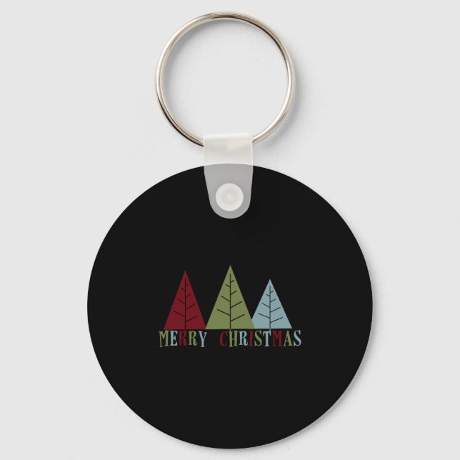 Frohe Weihnachtsbaumen Schlüsselanhänger (Vorderseite)