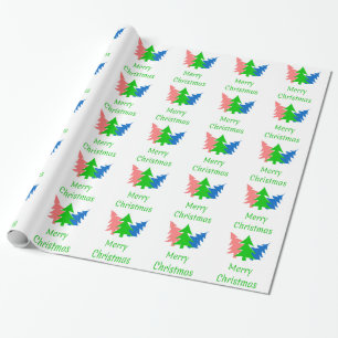 Frohe Weihnachtsbaumen Wrapping Paper Geschenkpapier