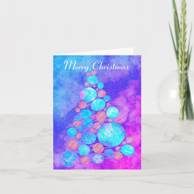 Frohe Weihnachtsbaumferien Karte (Vorderseite)