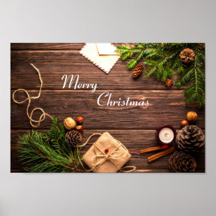 Frohe Weihnachtsbaumgestaltung Poster