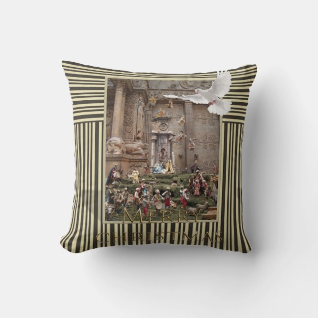 Frohe Weihnachtsbaumkissen, Jesus Kissen (Vorderseite)