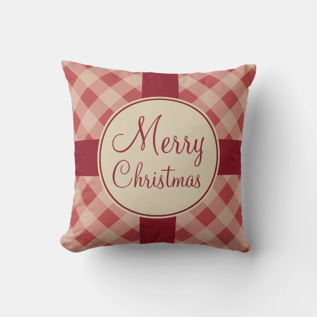 Frohe Weihnachtsbaumkissen Kissen (Vorderseite)