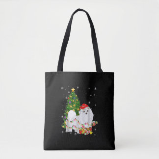 Frohe Weihnachtsbaumleuchter Hund Tasche