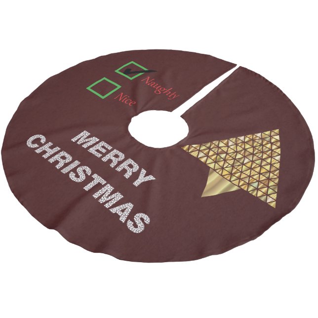 Frohe Weihnachtsbaumrock Polyester Weihnachtsbaumdecke (Schrägansicht)