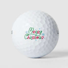 Frohe Weihnachtsbaumschneeflocken Weihnachtsmützen Golfball