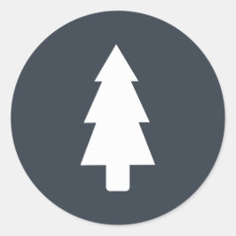Frohe Weihnachtsbaumsticker Runder Aufkleber