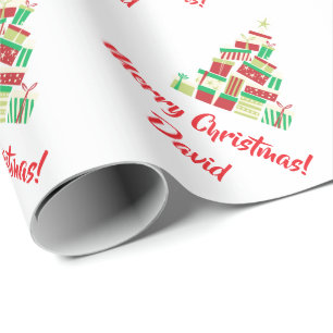 Frohe Weihnachtsbaumverpackung Geschenkpapier