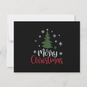 Frohe Weihnachtsbaumweihnachtsbäume für Frauen und RSVP Karte