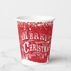 Frohe Weihnachtsbecher Pappbecher