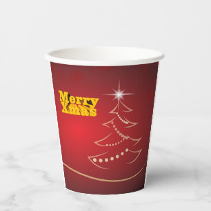 Frohe Weihnachtsbecher Pappbecher