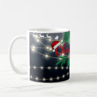 Frohe Weihnachtsbeleuchtung Kaffeetasse