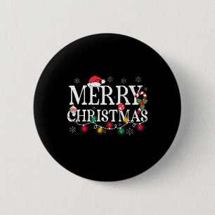 Frohe Weihnachtsbeleuchtung Weihnachtsmannmütze Xm Button