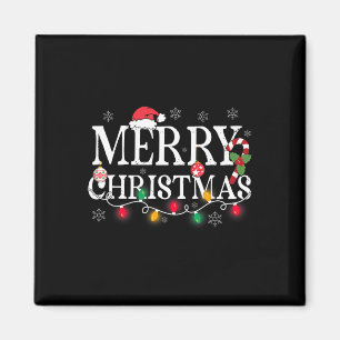 Frohe Weihnachtsbeleuchtung Weihnachtsmannmütze Xm Magnet