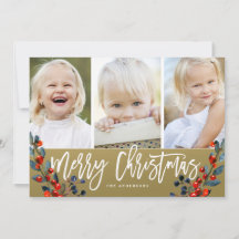 Frohe Weihnachtsberries 3 Foto Weihnachtskarte