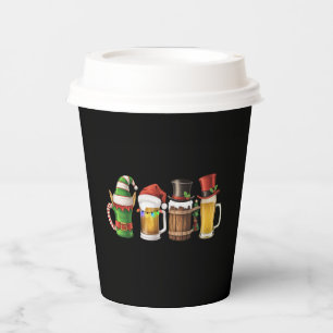 Frohe Weihnachtsbiere trinken Santa Beer Lover Pappbecher