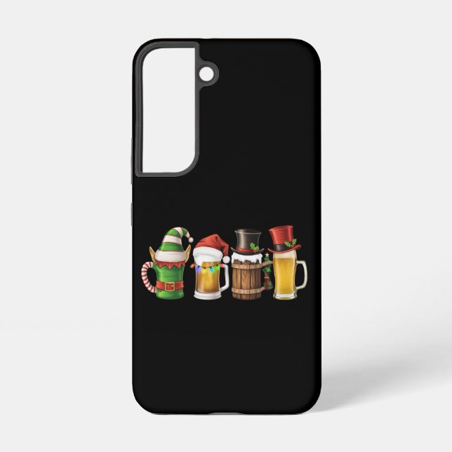 Frohe Weihnachtsbiere trinken Santa Beer Lover Samsung Galaxy Hülle (Rückseite)