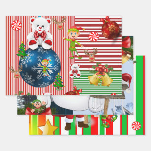 Frohe Weihnachtsblätter Wrapping Paper Geschenkpapier Set