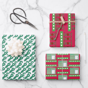 Frohe Weihnachtsblätter wrapping Paper Joy Geschenkpapier Set