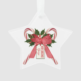 Frohe Weihnachtsbonbons Name Acrylschmuck Ornament