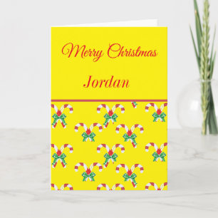 Frohe Weihnachtsbonbons und -bänder Karte