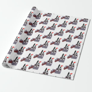 Frohe Weihnachtsborder Collie Geschenkpapier