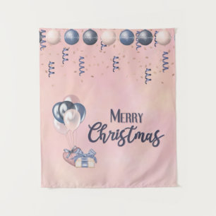 Frohe Weihnachtsbotschaften Baubles, Geschenke & B Wandteppich