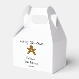 Frohe Weihnachtsbraun-Kekse fügen Namen mit Liebe  Geschenkschachtel