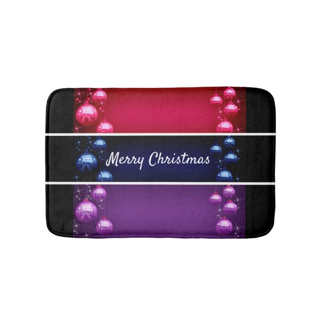 Frohe Weihnachtsbrille Badematte (Vorderseite)