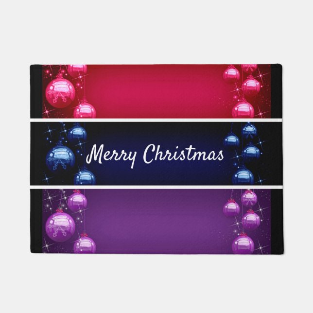 Frohe Weihnachtsbrille Door Mat Fußmatte (Vorderseite)