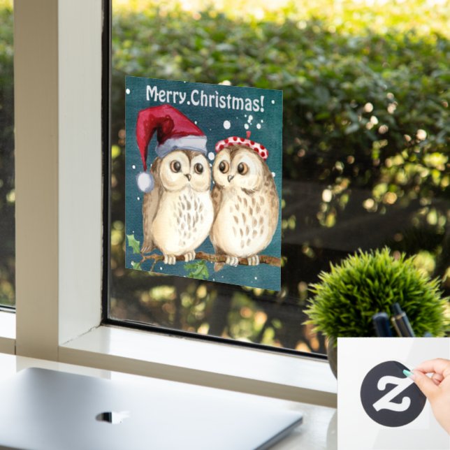 Frohe Weihnachtsbrille Fensteraufkleber (Büro)