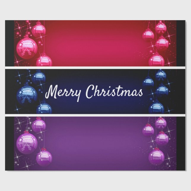 Frohe Weihnachtsbrillen Wrapping Paper Geschenkpapier (Flach)