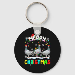 Frohe Weihnachtsbrötchen Lover Weihnachtsmannmütze Schlüsselanhänger
