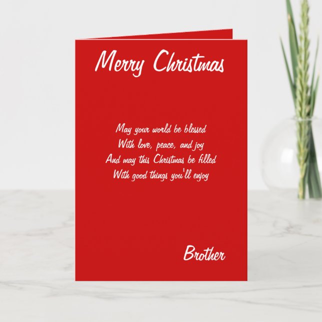 Frohe Weihnachtsbruderkarten Feiertagskarte (Vorderseite)